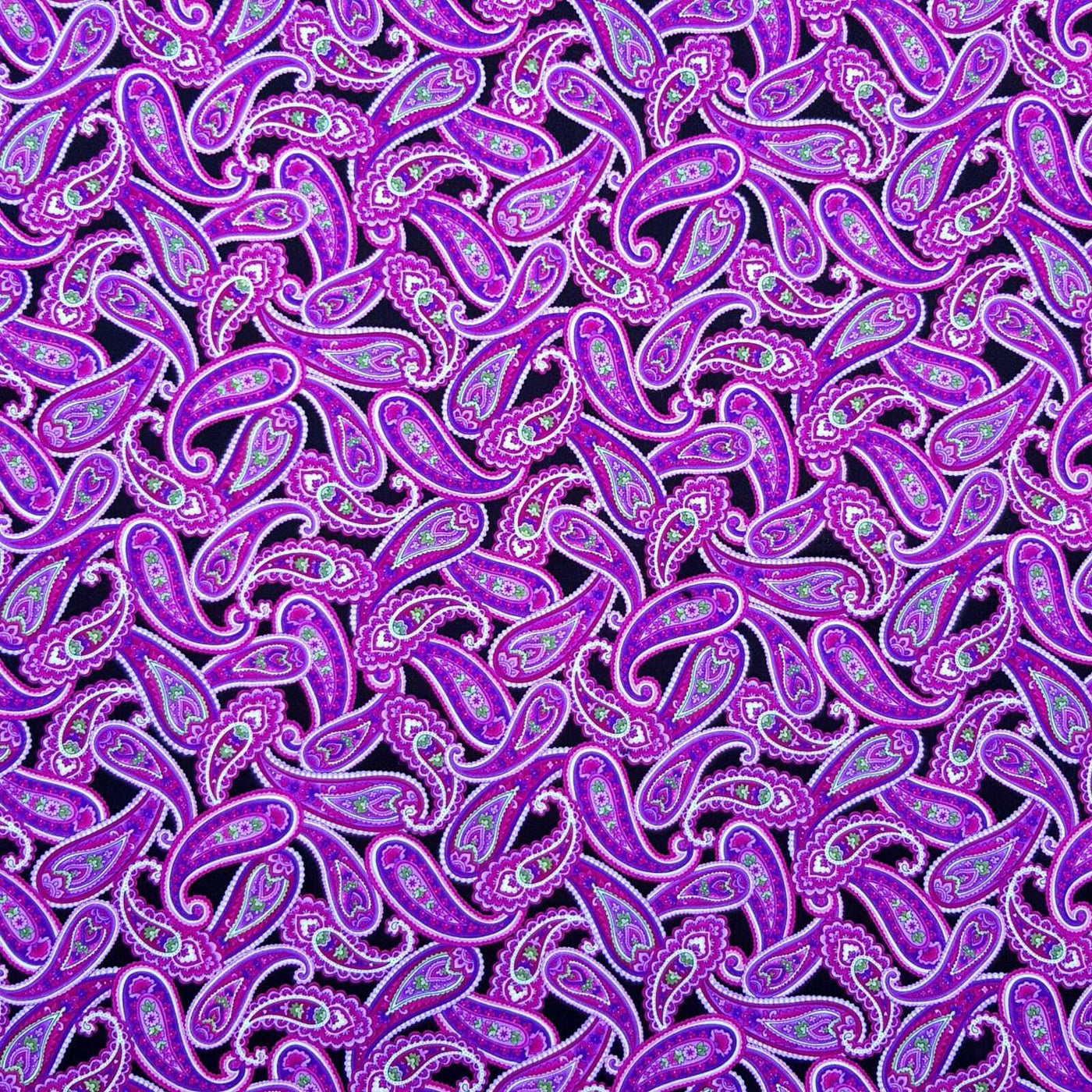 Purple Paisley Pattern Bandana Chemo Biker Rock dog tattoo Headwear Head scarf