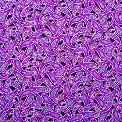 Purple Paisley Pattern Bandana Chemo Biker Rock dog tattoo Headwear Head scarf