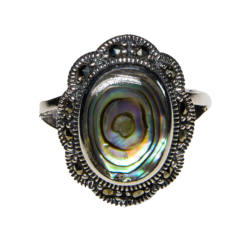Paua Shell/Abalone Ring - 925 Sterling Silver