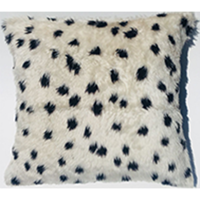 Dalmatian Dog Faux Fur Fluffy Cushion Cover Case fits 18 x 18 Cruella De Vil