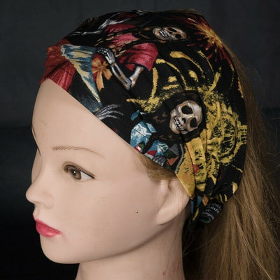 Day of the Dead Firework Party Elasticated Hair Head band Bandana Chemo Wear