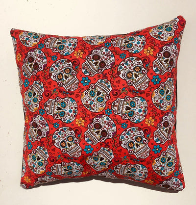 Sugar Candy Skull Cushion Cover Sofa Decorative Trendy Case to fit 18" x 18"