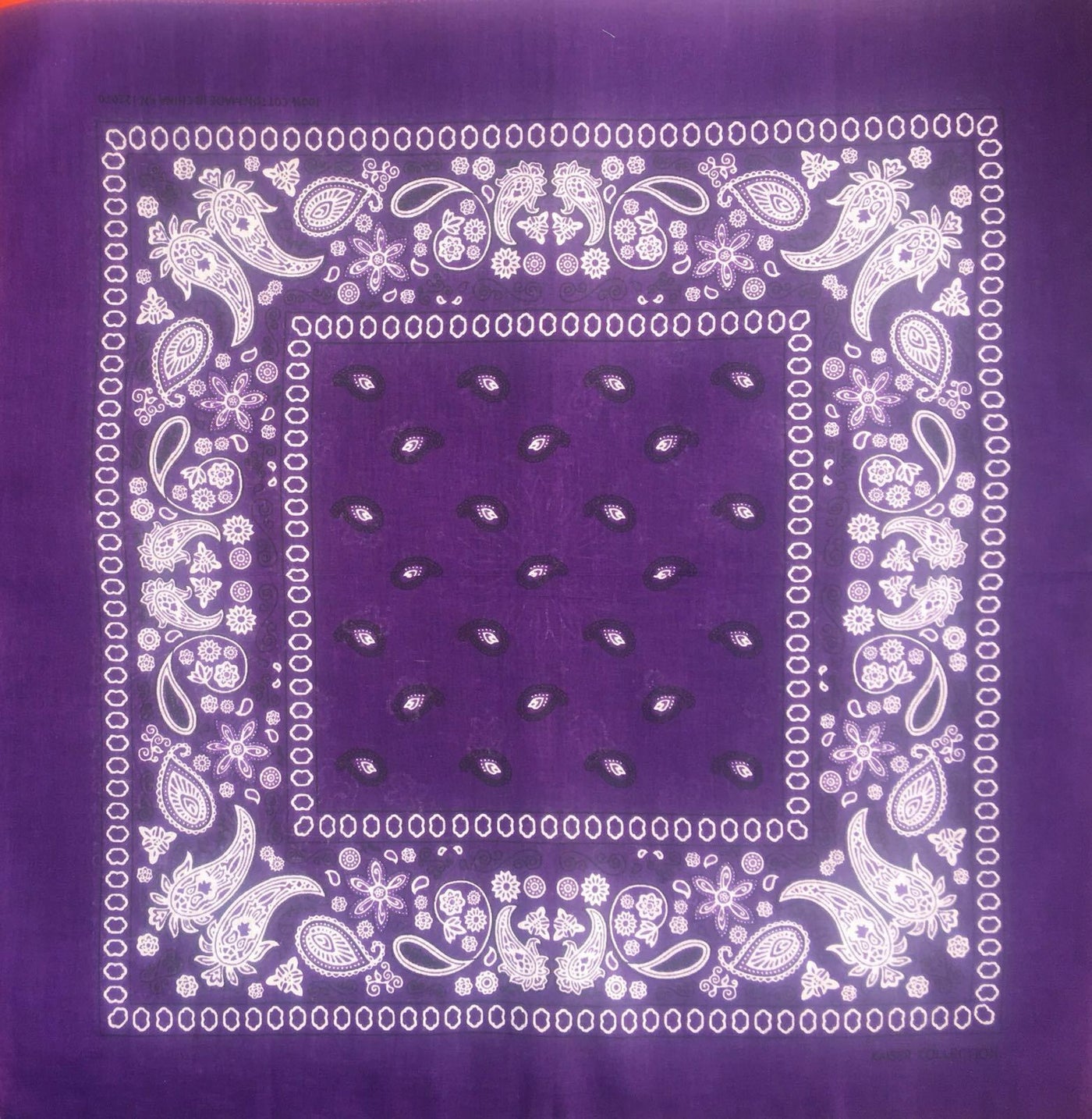 Paisley Bandana Deep Purple Cotton Head band Scarf Dog Feeanddave