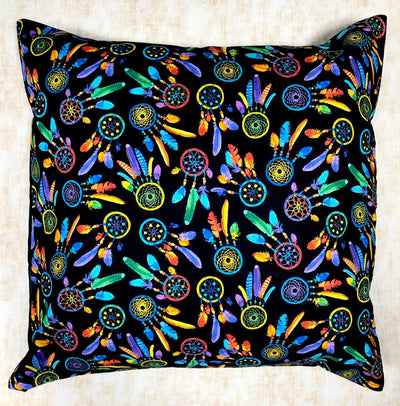 Dreamcatcher Feather Cushion Cover Case fits 18"x18" Timeless 100% Cotton