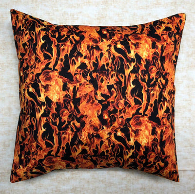 Dragon Fire Flames Cushion Cover Case fits 18"x18" Timeless 100% Cotton
