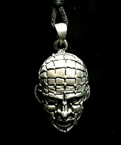 Hellraiser Pinhead Pewter Pendant Biker Necklace adjustable cord to fit all