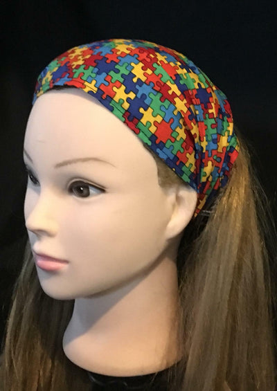 Rainbow Jigsaw Pieces Headband