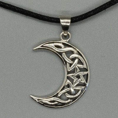 Moon Pentagram Pentacle Pendant 925 silver pagan celtic wicca witch amulet