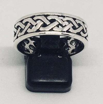 Celtic Knotwork Band Ring  - .925 sterling silver