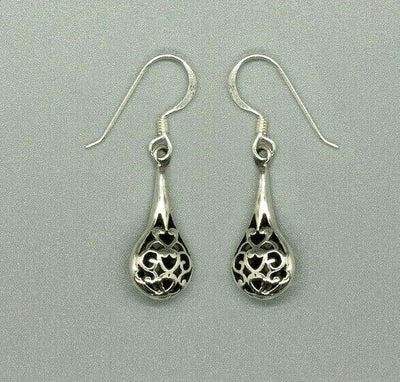 Celtic Knotwork tear dew drop earrings - .925 sterling silver