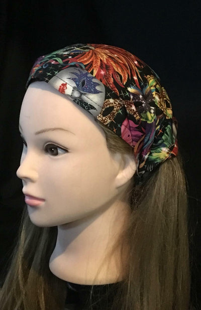 Mardi Gras Carnival Mask Head Hair band festival Bandana Ladies feeanddave