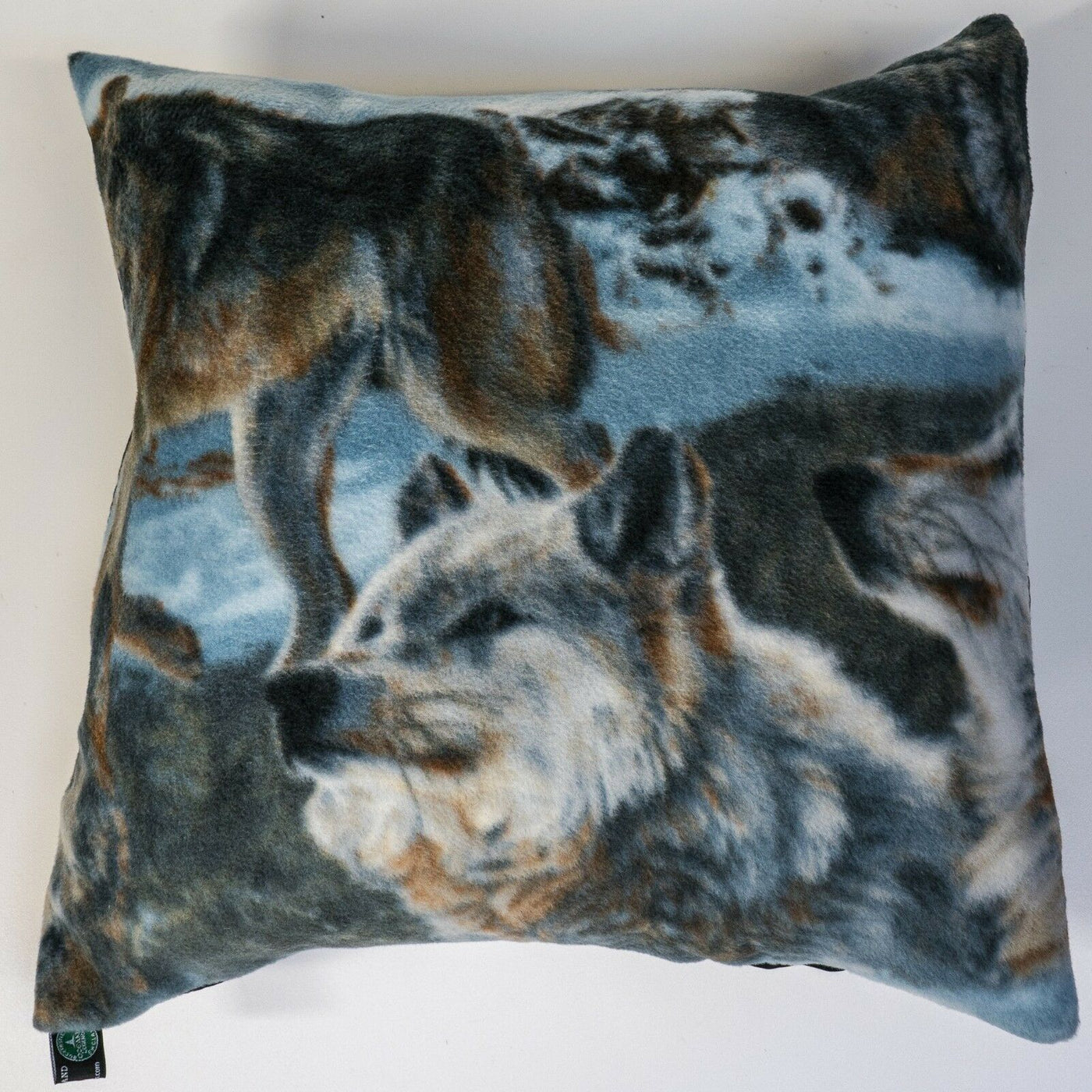 Wolf Fleece Cushion Cover Sofa Decorative Trendy Soft  Case fits 18" x 18"