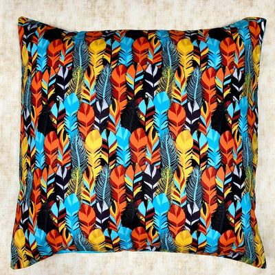 Feather Navajo Inca Inspired Cushion Cover Decorative Case fits 18" x 18" Cotton