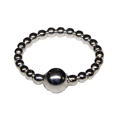 Bead Stacking Ring - .925 sterling silver