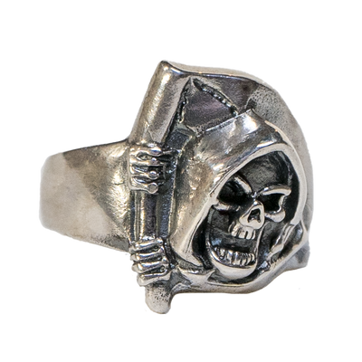 Grim Reaper Heavy Hoody .925 solid sterling silver Metal Biker Gothic