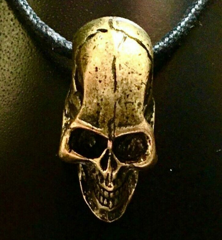 3D Skull Bronzed Pendant