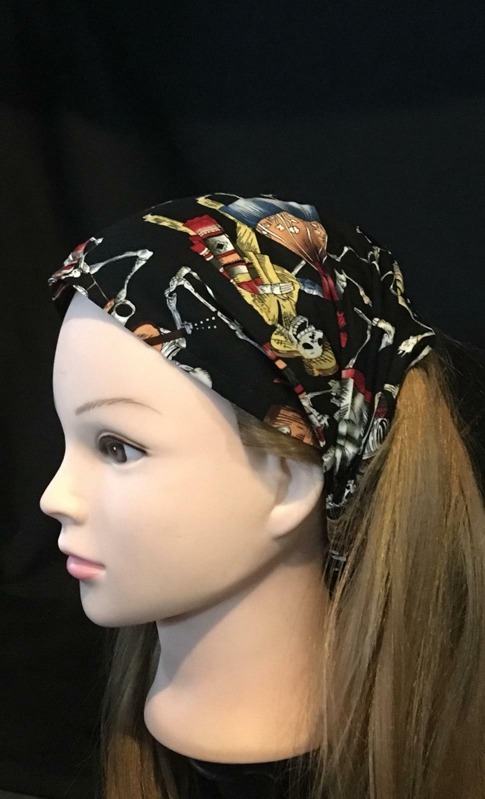 Day of the Dead Head Hair band Bandana Biker Gothic skeleton musical feeanddave