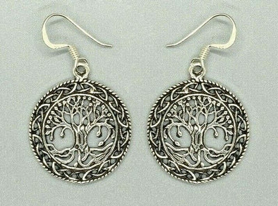 Tree of Life Dropper earring 925 silver hook boho Celtic Pagan Ladies feeanddave