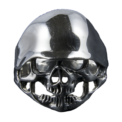 Soldier Skull Ring .925 solid sterling silver Metal Biker Gothic feeanddave