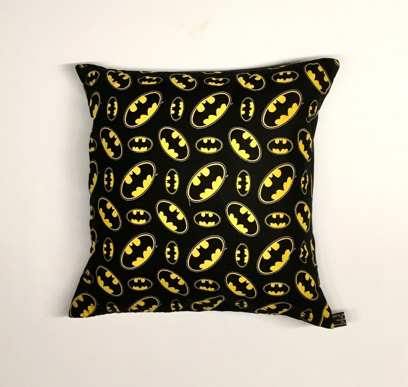 Batman Superhero Logo Cushion Cover - 100% Cotton Fabric