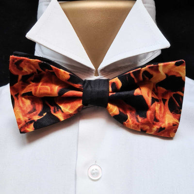 Dragon Fire Flames Bow Tie Hair Bow Prom Bowtie Dickie Gothic Wicca Spiritual