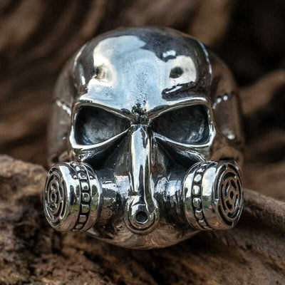 Gas Mask Skull Ring .925 sterling silver