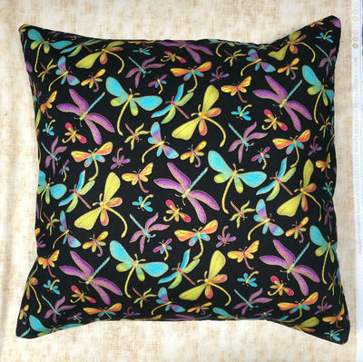 Dragonfly Cushion Cover Case fits 18"x18" Timeless Treasures 100% Cotton