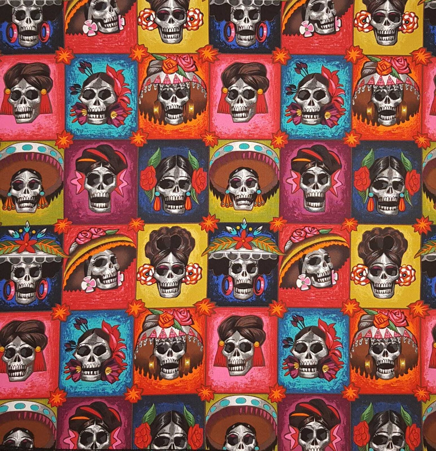 Day of the Dead Muertos Skull Skeleton Bandana Headscarf Chemo Headwear Gothic