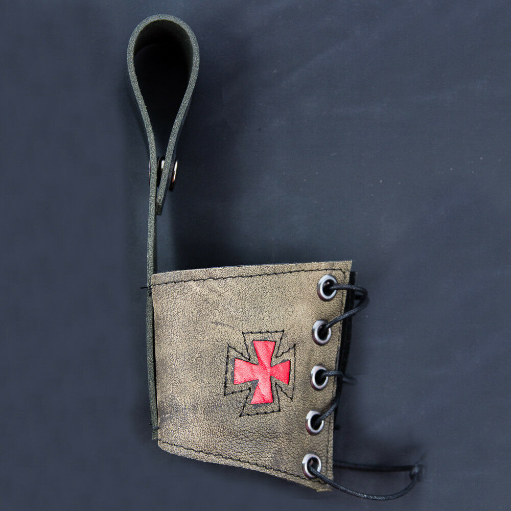 Iron Cross Drinking Horn Leather Holster