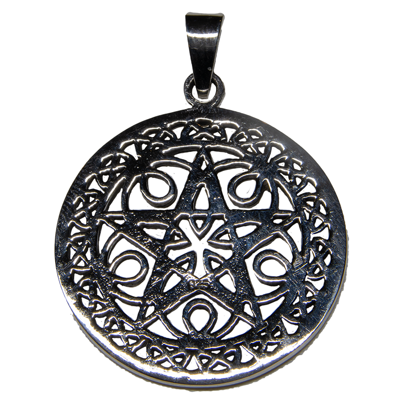 Pentagram Pentacle Pendant 925 silver pagan celtic knotwork wicca wiccan