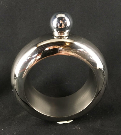 3.5 oz Bangle Hip Flask - stainless steel