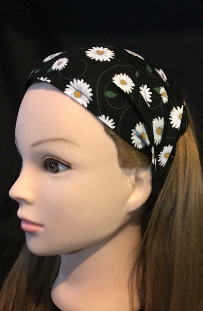 Daisy Flower Headband - Timeless Treasures - 100% Cotton