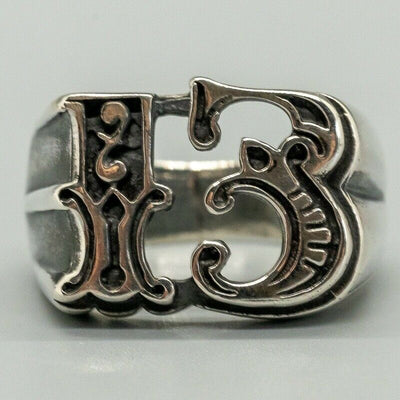 3D Carnival Lucky 13 Ring - .925 sterling silver