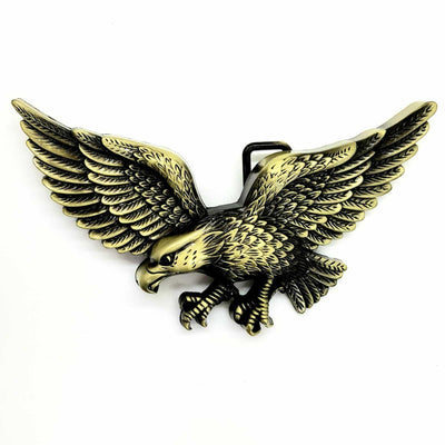 Flying Eagle Belt Buckle Cowboy Western Indian American Eagle Bronzed Finish