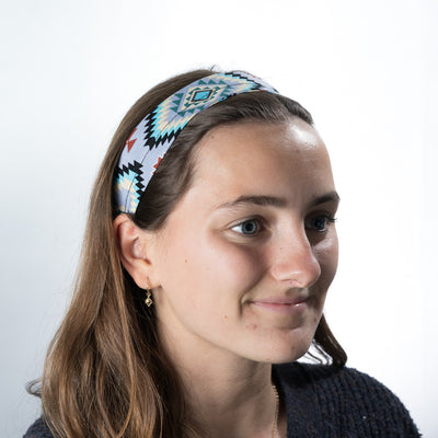 Navajo & Aztec Influenced Elasticated Headband - David Textiles - 100% Cotton Fabric