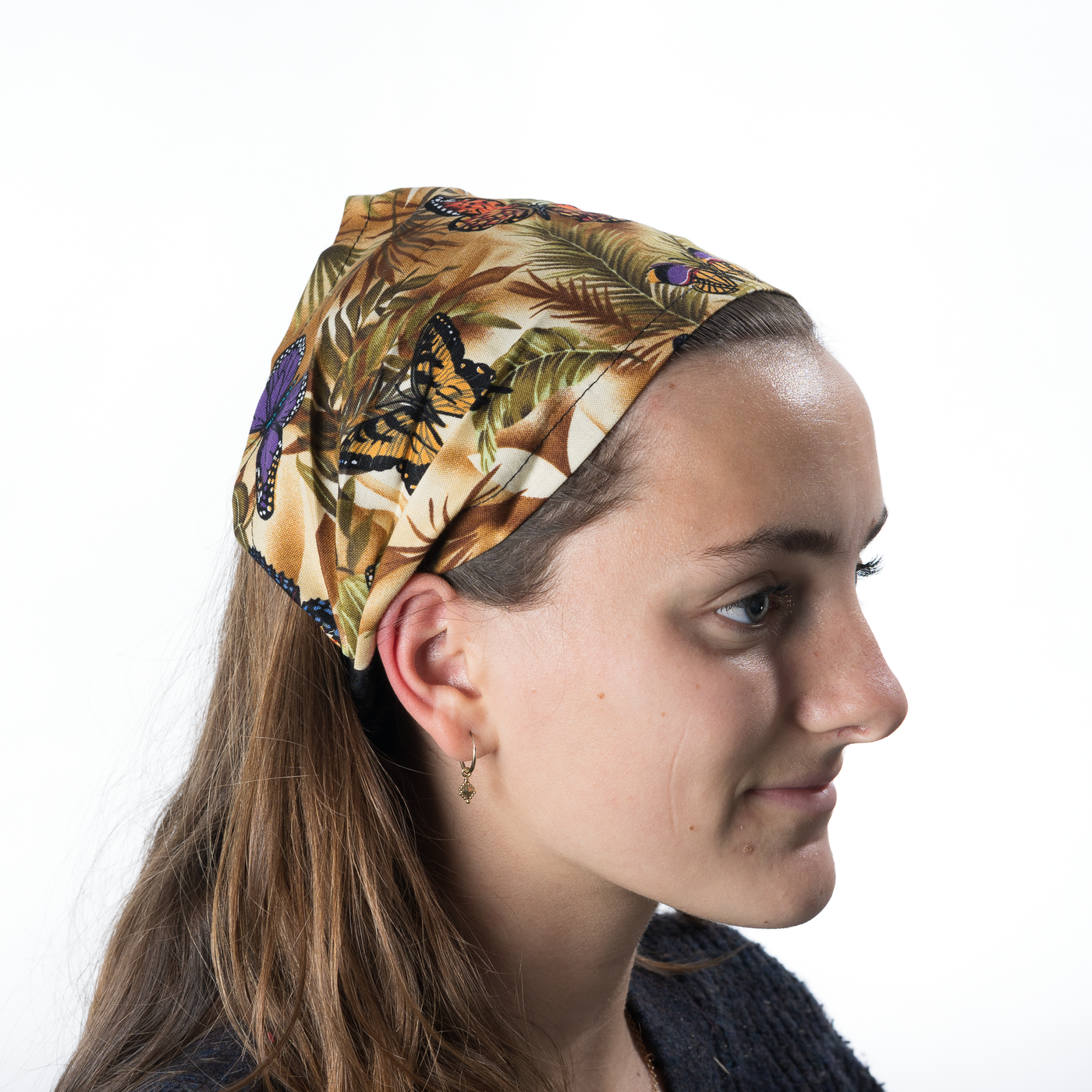 Pretty Butterflies & Ferns Headband ~ Handmade from 100% cotton