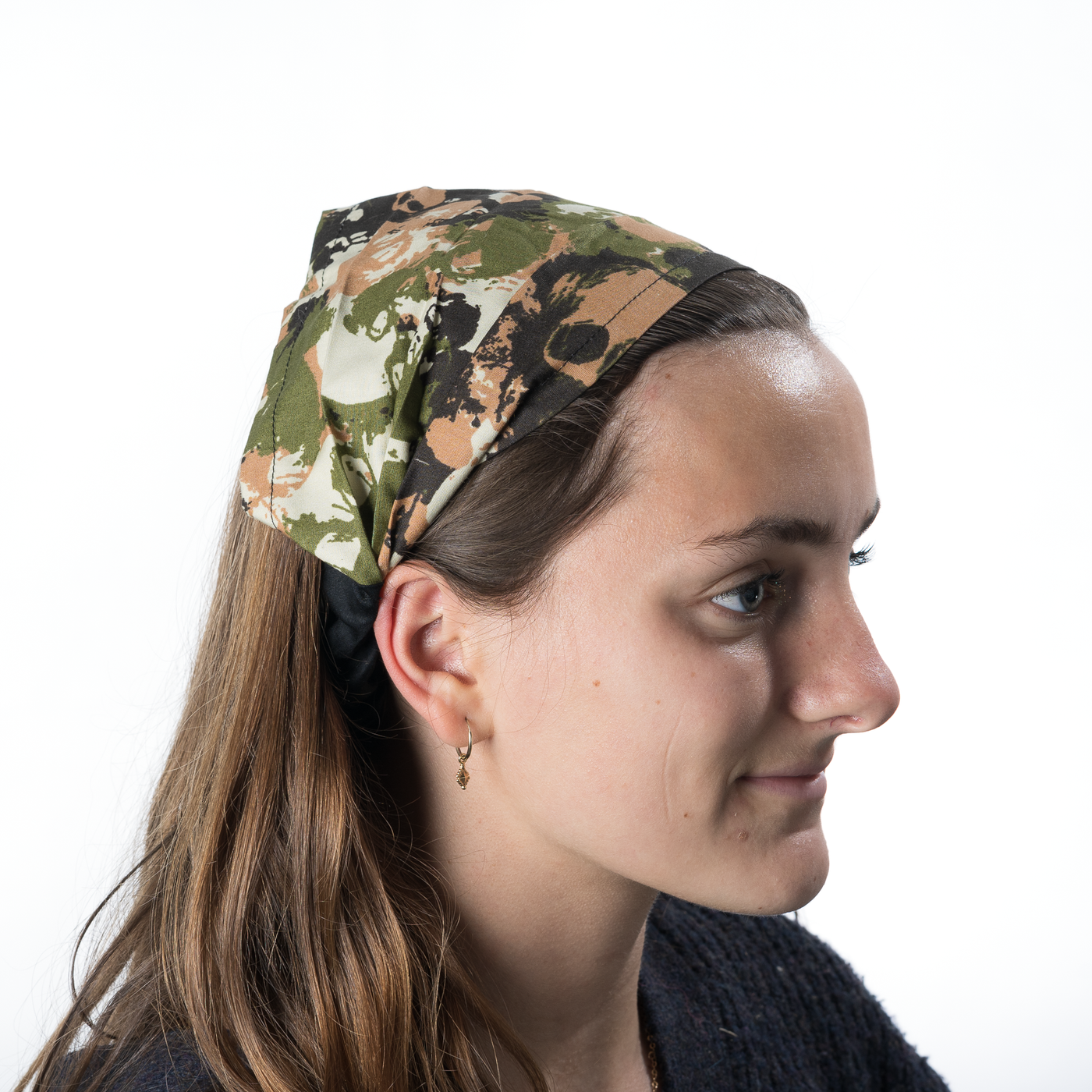 Camouflage Skull Headband ~ Handmade from 100% cotton