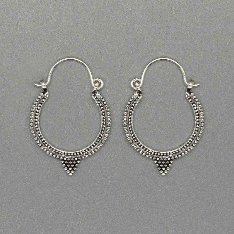 Creole Hoop Earrings .925 Sterling Silver