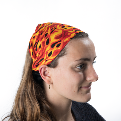 Flames Headband ~ Handmade from 100% cotton