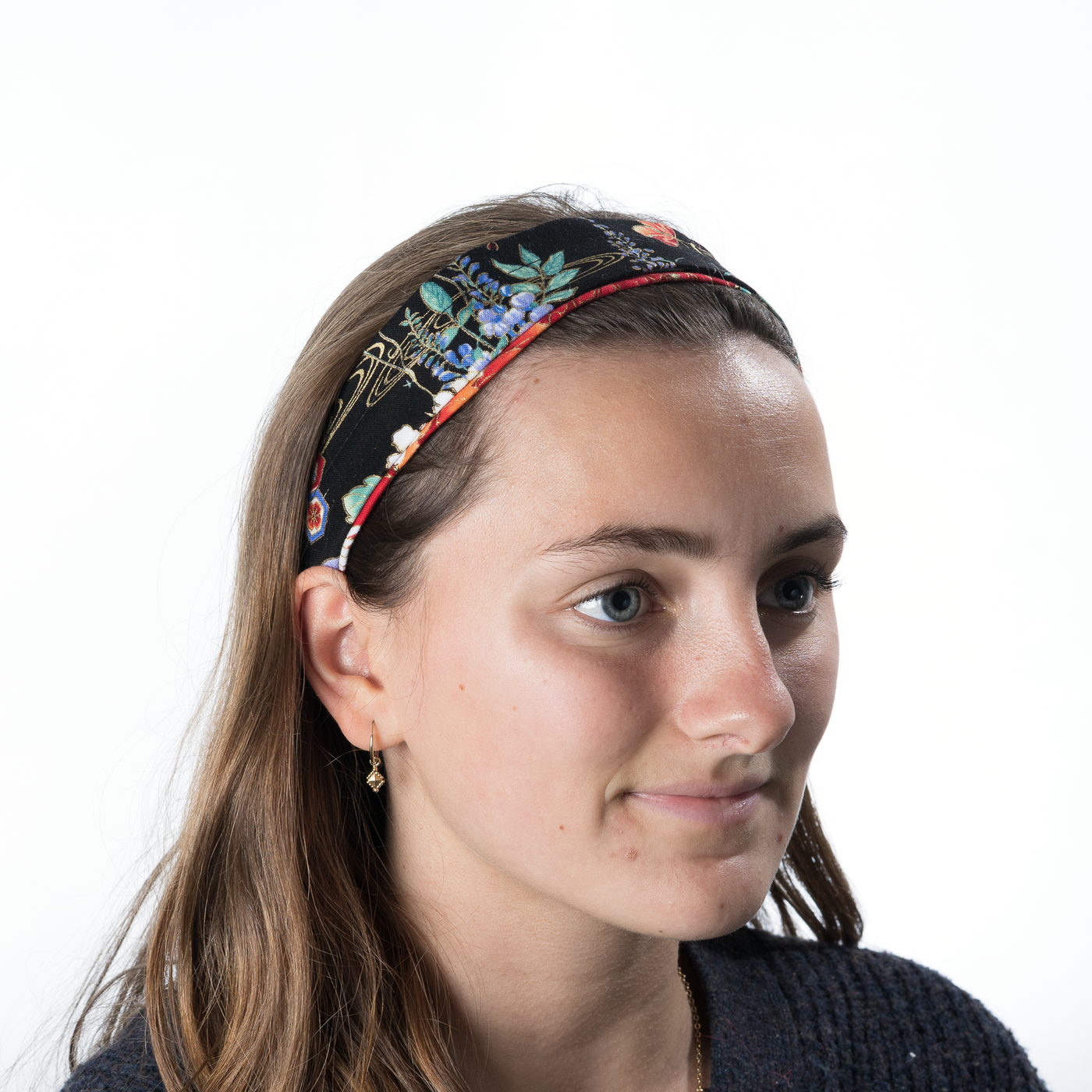 Oriental Flowers Headband ~ Handmade from 100% cotton