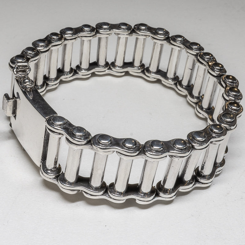 Replica Bike Chain Bracelet - 23mm - .925 sterling silver