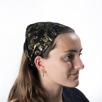 Musical Notes Headband ~ Handmade from 100% cotton