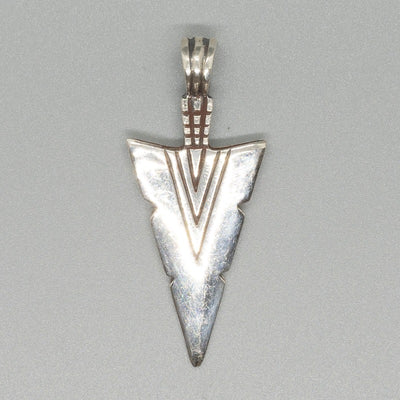 Arrow Head Pendant - .925 Sterling Silver