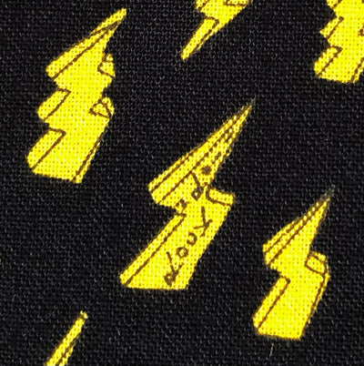 Lightning Bolts Strike 100% Cotton Fabric material perfect for Face Masks