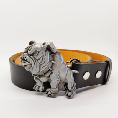 Standing British Bulldog Belt Buckle