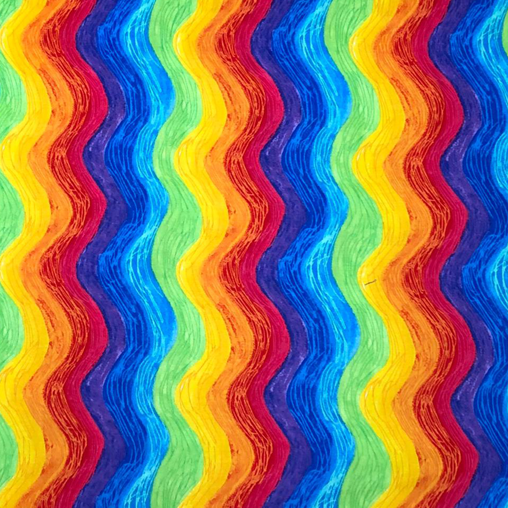 Wavy Rainbow Striped Bandana 100% Cotton